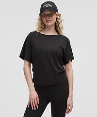 Organic Cotton Ruched-Sides T-Shirt | Women's Short Sleeve Shirts & Tee's