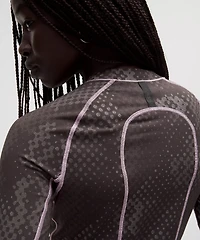 Women's Jacquard Tight-Fit Long-Sleeve Shirt *SLNSH Collection | Long Sleeve Shirts