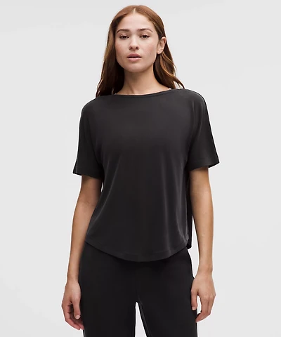 Drapey Softstreme Boatneck Short-Sleeve Shirt