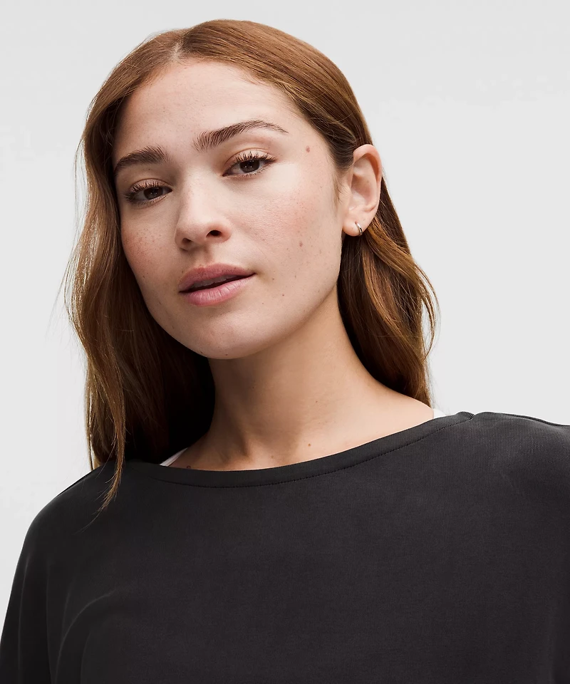 Drapey Softstreme Boatneck Short-Sleeve Shirt