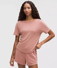 Drapey Softstreme Boatneck Short-Sleeve Shirt