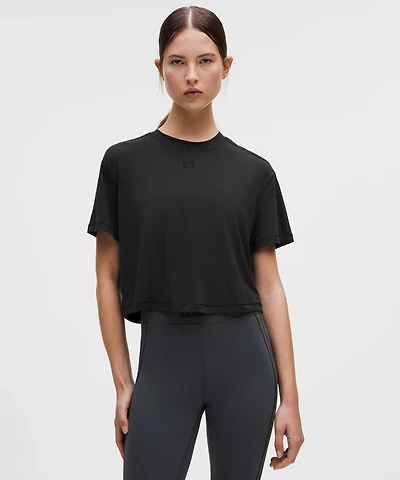 Jersey Training Cropped Short-Sleeve Shirt *Flocked