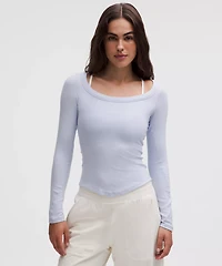 Hold Tight Scoop-Neck Long-Sleeve Shirt | Women's Long Sleeve Shirts