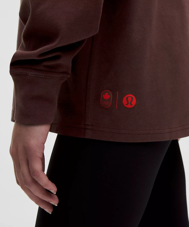 Team Canada Women's Heavyweight Cotton Long Sleeve COC Logo *Graphic