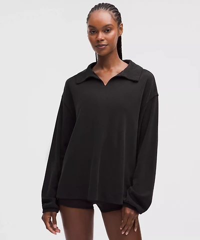 Softstreme Pique Oversized Long-Sleeve Polo Shirt | Women's Shirts