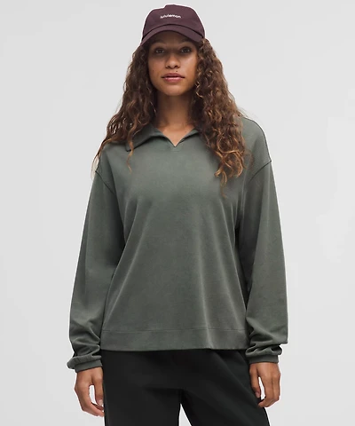 Softstreme Pique Oversized Long-Sleeve Polo Shirt | Women's Shirts