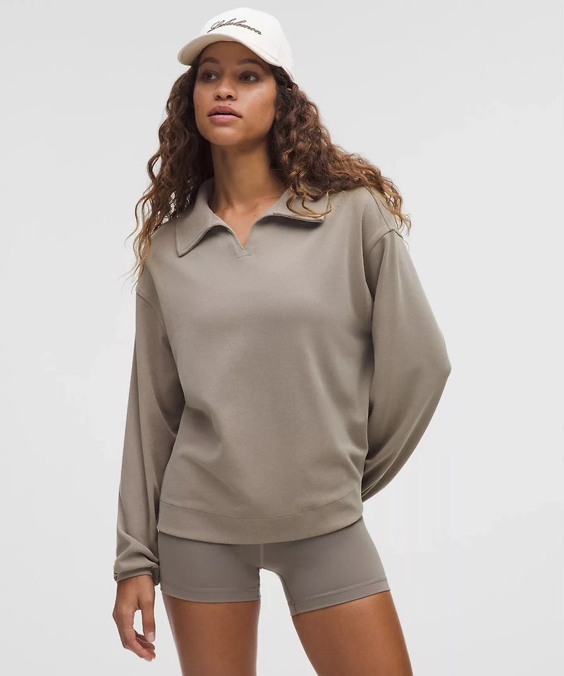 Softstreme Pique Oversized Long-Sleeve Polo Shirt | Women's Shirts