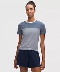 Seamless Classic-Fit Mariner Stripe T-Shirt | Women's Short Sleeve Shirts & Tee's