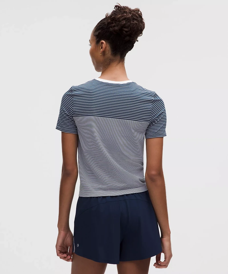 Seamless Classic-Fit Mariner Stripe T-Shirt | Women's Short Sleeve Shirts & Tee's