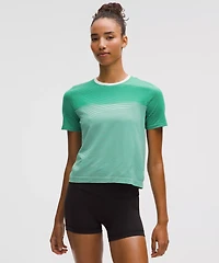 Seamless Classic-Fit Mariner Stripe T-Shirt | Women's Short Sleeve Shirts & Tee's