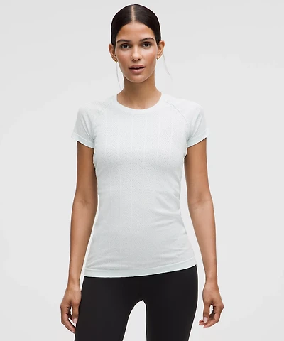 Swiftly Pointelle Short-Sleeve Shirt *Hip Length | Women's Short Sleeve Shirts & Tee's