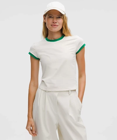 Organic Cotton Ringer Baby Tee | Women's Short Sleeve Shirts & Tee's