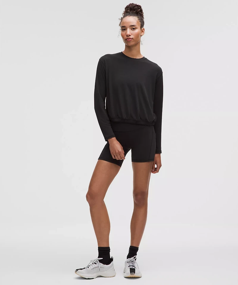 Jersey Training Elastic-Hem Long-Sleeve Shirt | Women's Long Sleeve Shirts