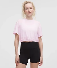 Jersey Training Elastic-Hem Short-Sleeve Shirt | Women's Short Sleeve Shirts & Tee's