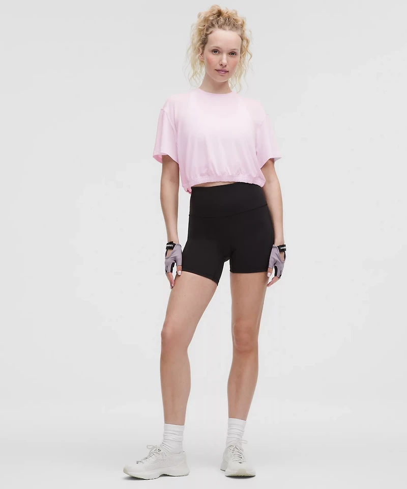 Jersey Training Elastic-Hem Short-Sleeve Shirt | Women's Short Sleeve Shirts & Tee's