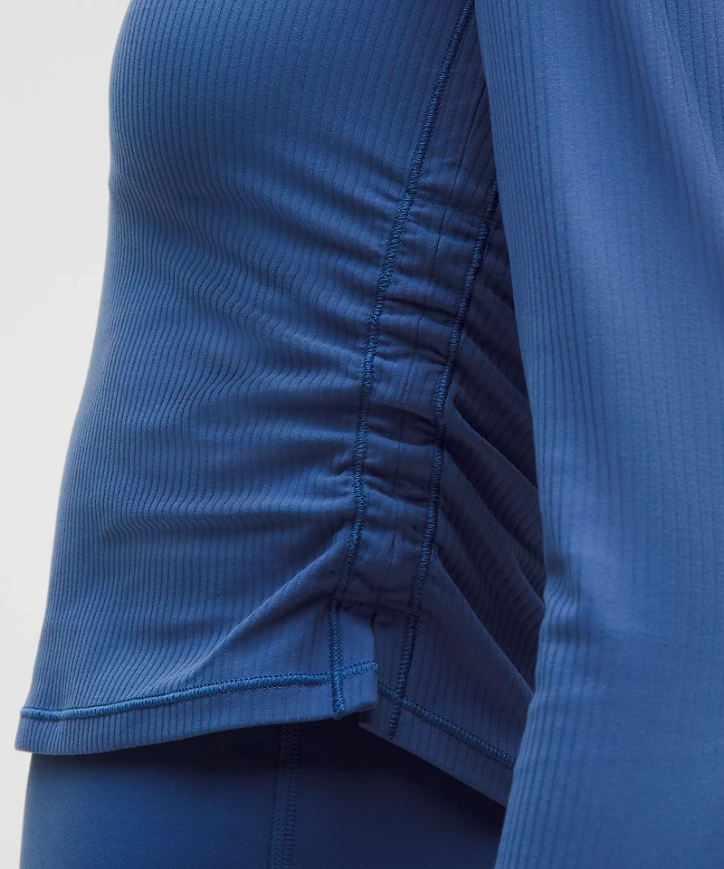 All It Takes Ribbed Nulu V-Neck Long-Sleeve Shirt *B-D Cups