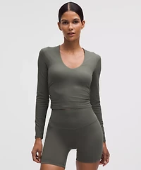 All It Takes Ribbed Nulu V-Neck Long-Sleeve Shirt *B-D Cups | Women's Long Sleeve Shirts