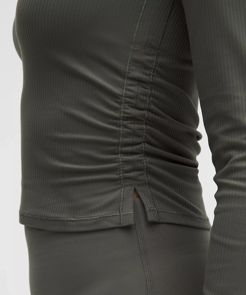 All It Takes Ribbed Nulu V-Neck Long-Sleeve Shirt *B-D Cups | Women's Long Sleeve Shirts