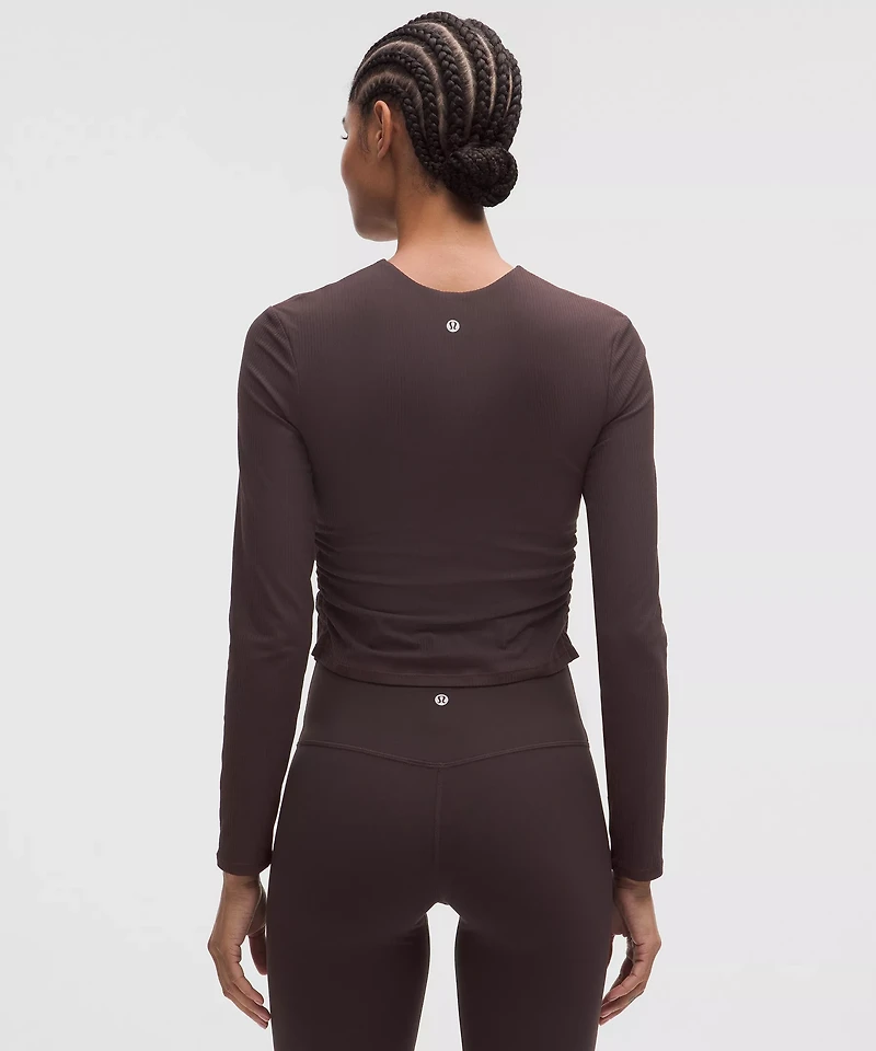 All It Takes Ribbed Nulu V-Neck Long-Sleeve Shirt *B-D Cups