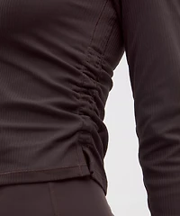 All It Takes Ribbed Nulu V-Neck Long-Sleeve Shirt *B-D Cups