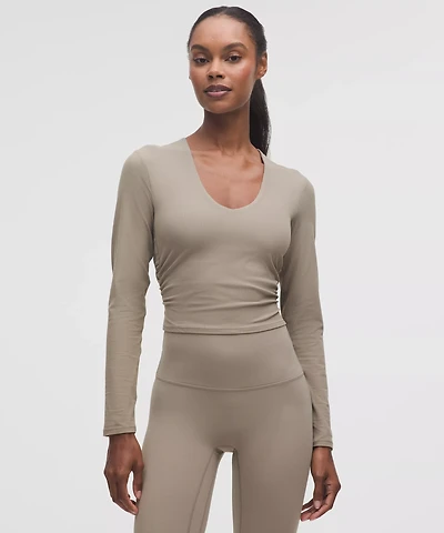 All It Takes Ribbed Nulu V-Neck Long-Sleeve Shirt *B-D Cups | Women's Long Sleeve Shirts