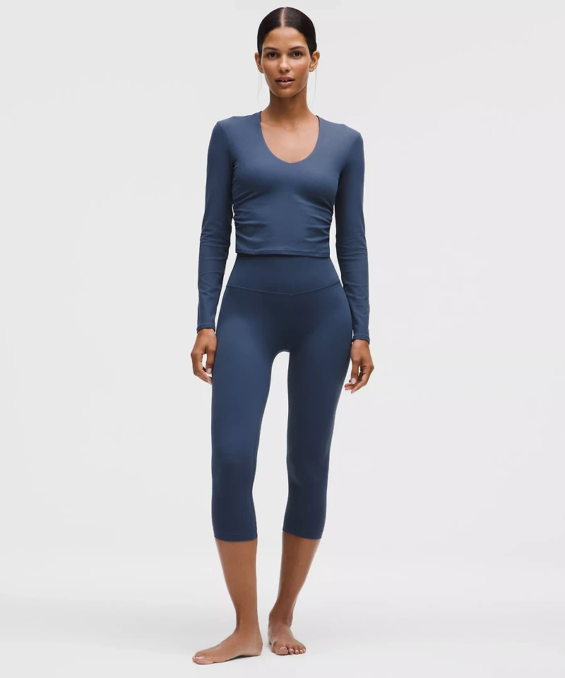 All It Takes Ribbed Nulu V-Neck Long-Sleeve Shirt *B-D Cups | Women's Long Sleeve Shirts