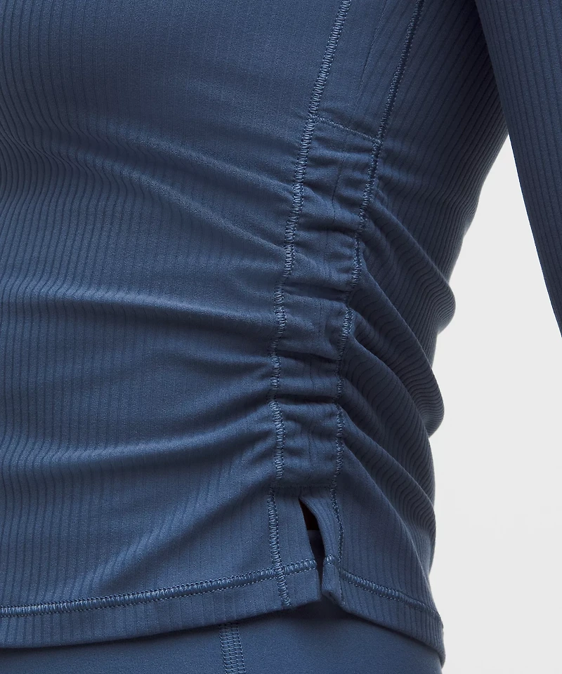All It Takes Ribbed Nulu V-Neck Long-Sleeve Shirt *B-D Cups | Women's Long Sleeve Shirts