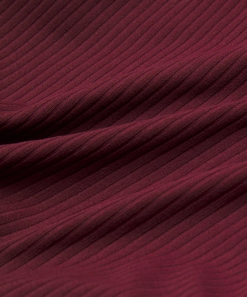 All It Takes Ribbed Nulu V-Neck Long-Sleeve Shirt *B-D Cups