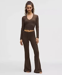 All It Takes Ribbed Nulu V-Neck Long-Sleeve Shirt *B-D Cups