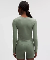 All It Takes Ribbed Nulu V-Neck Long-Sleeve Shirt *B-D Cups