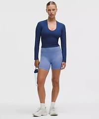 All It Takes Ribbed Nulu V-Neck Long-Sleeve Shirt *B-D Cups