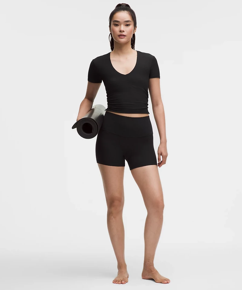 All It Takes Ribbed Nulu V-Neck T-Shirt *B–D Cups | Women's Short Sleeve Shirts & Tee's