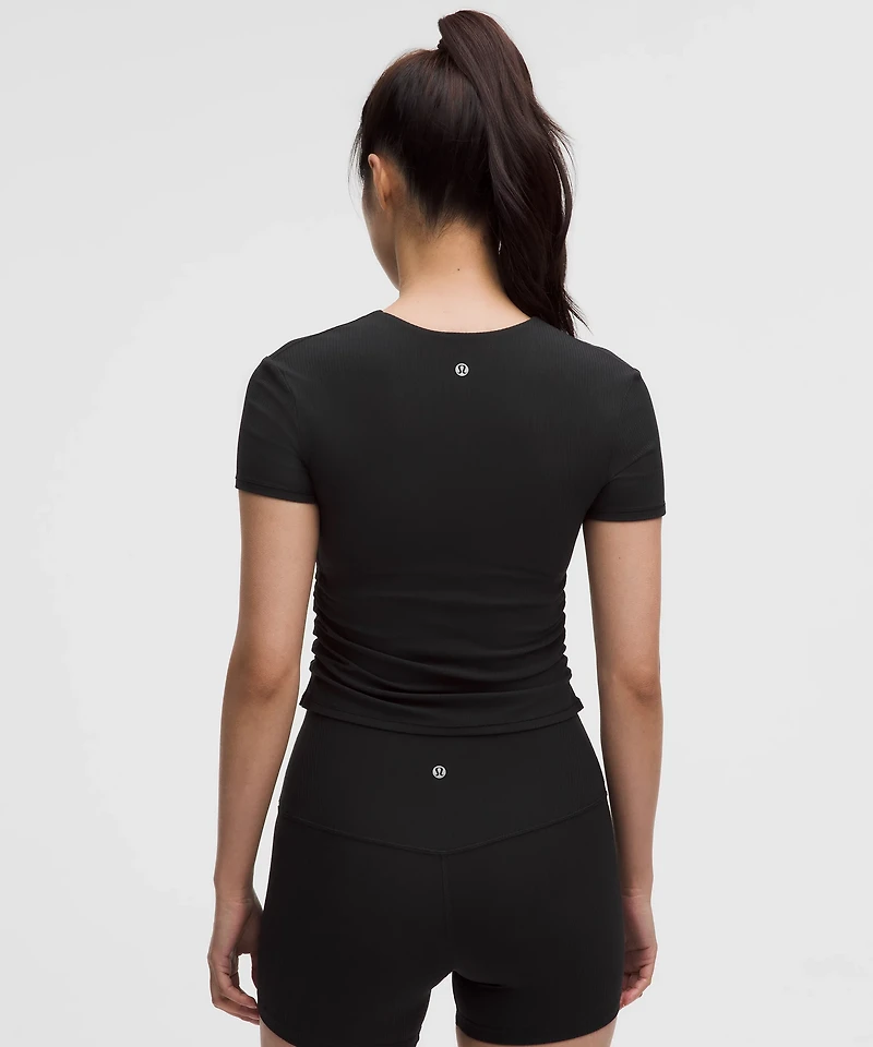 All It Takes Ribbed Nulu V-Neck T-Shirt *B–D Cups | Women's Short Sleeve Shirts & Tee's