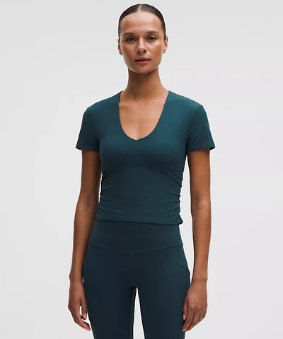 All It Takes Ribbed Nulu V-Neck T-Shirt *B–D Cups