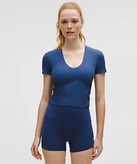 All It Takes Ribbed Nulu V-Neck T-Shirt *B–D Cups | Women's Short Sleeve Shirts & Tee's