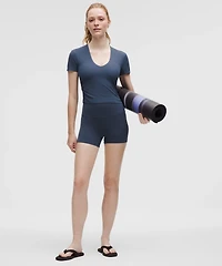 All It Takes Ribbed Nulu V-Neck T-Shirt *B–D Cups | Women's Short Sleeve Shirts & Tee's