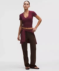 All It Takes Ribbed Nulu V-Neck T-Shirt *B–D Cups