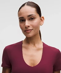 All It Takes Ribbed Nulu V-Neck T-Shirt *B–D Cups