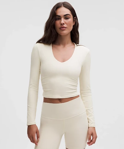 All It Takes Ribbed Nulu V-Neck Long-Sleeve Shirt *B-D Cups | Women's Long Sleeve Shirts