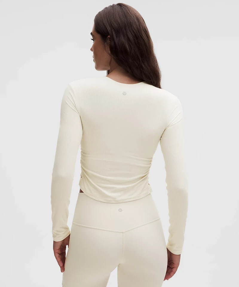 All It Takes Ribbed Nulu V-Neck Long-Sleeve Shirt *B-D Cups | Women's Long Sleeve Shirts