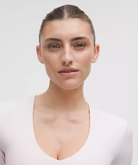 All It Takes Ribbed Nulu V-Neck Long-Sleeve Shirt *B-D Cups | Women's Long Sleeve Shirts