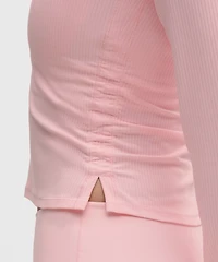 All It Takes Ribbed Nulu V-Neck Long-Sleeve Shirt *B-D Cups