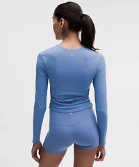 All It Takes Ribbed Nulu V-Neck Long-Sleeve Shirt *B-D Cups