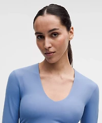 All It Takes Ribbed Nulu V-Neck Long-Sleeve Shirt *B-D Cups