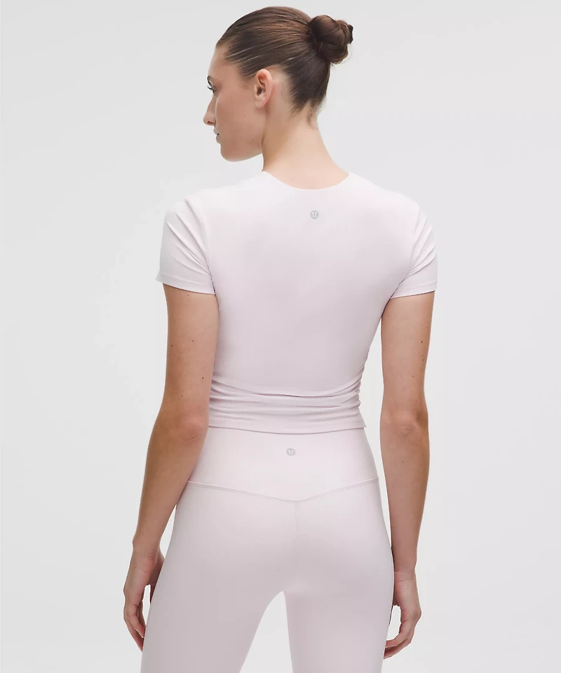 All It Takes Ribbed Nulu V-Neck T-Shirt *B–D Cups | Women's Short Sleeve Shirts & Tee's