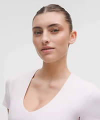 All It Takes Ribbed Nulu V-Neck T-Shirt *B–D Cups | Women's Short Sleeve Shirts & Tee's