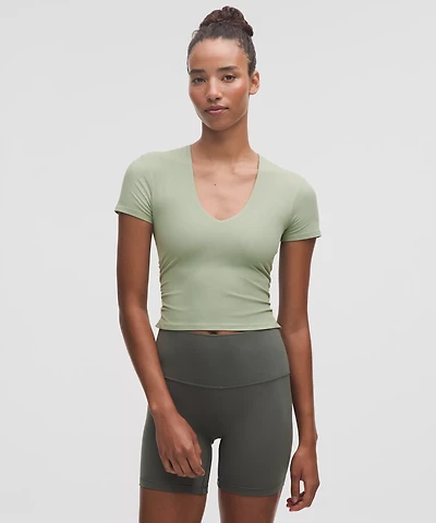 All It Takes Ribbed Nulu V-Neck T-Shirt *B–D Cups