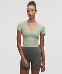 All It Takes Ribbed Nulu V-Neck T-Shirt *B–D Cups | Women's Short Sleeve Shirts & Tee's