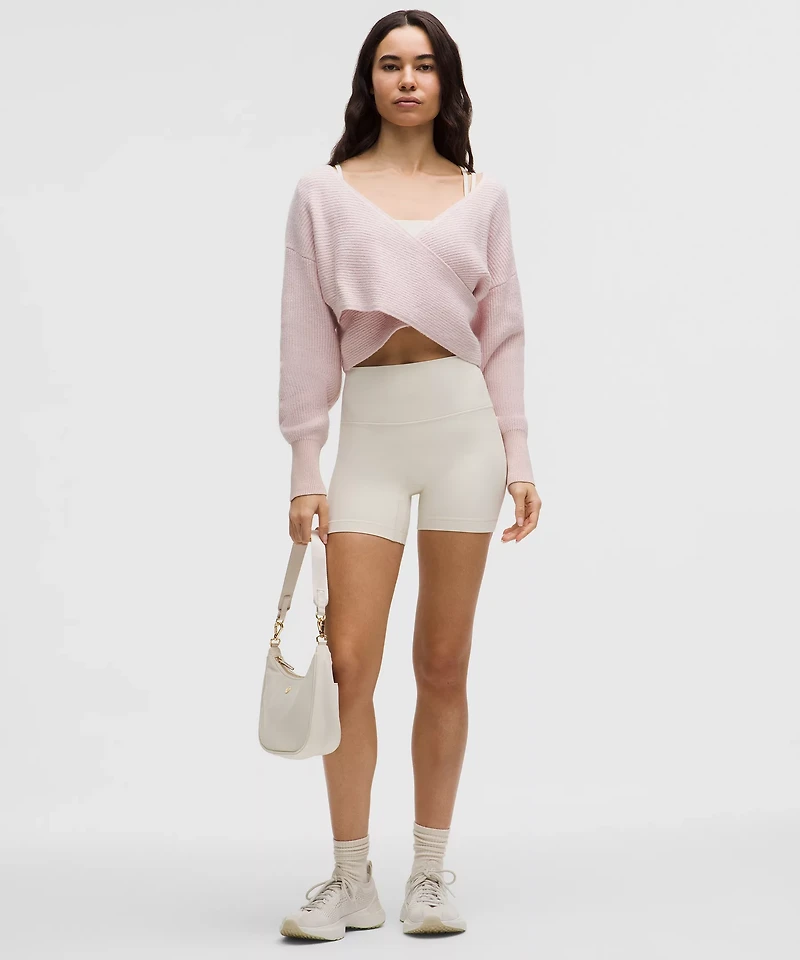 Brushed Cotton Reversible Crossover Sweater