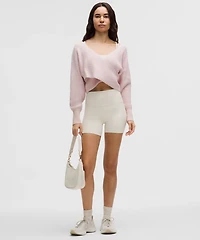 Brushed Cotton Reversible Crossover Sweater